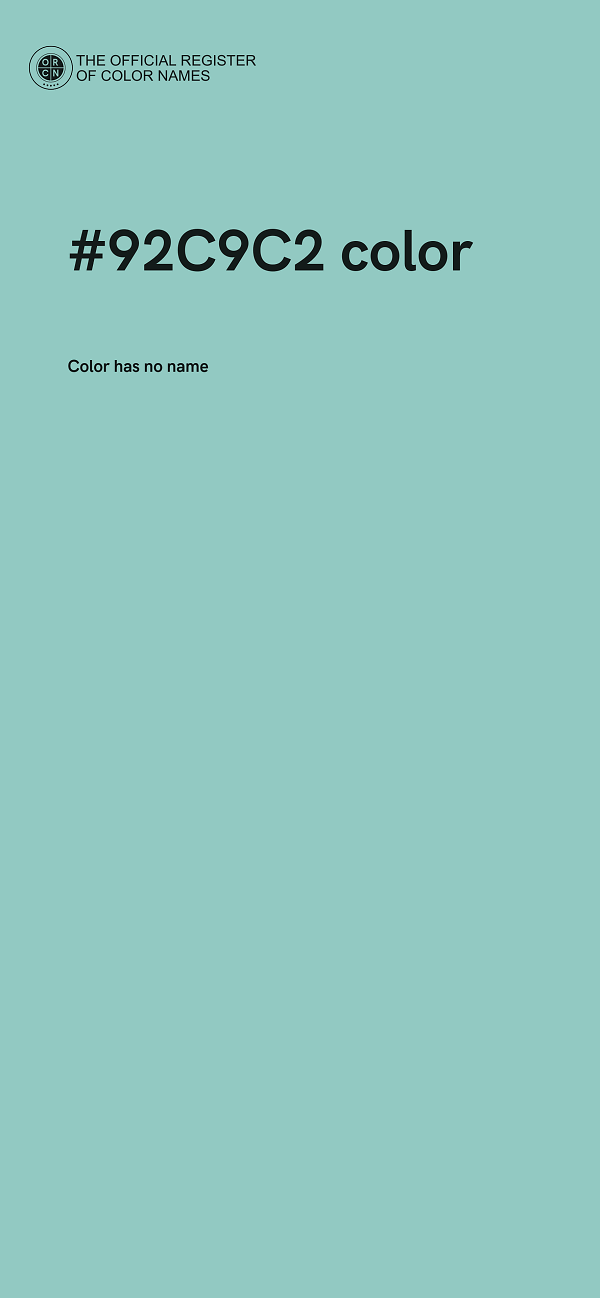 #92C9C2 color image