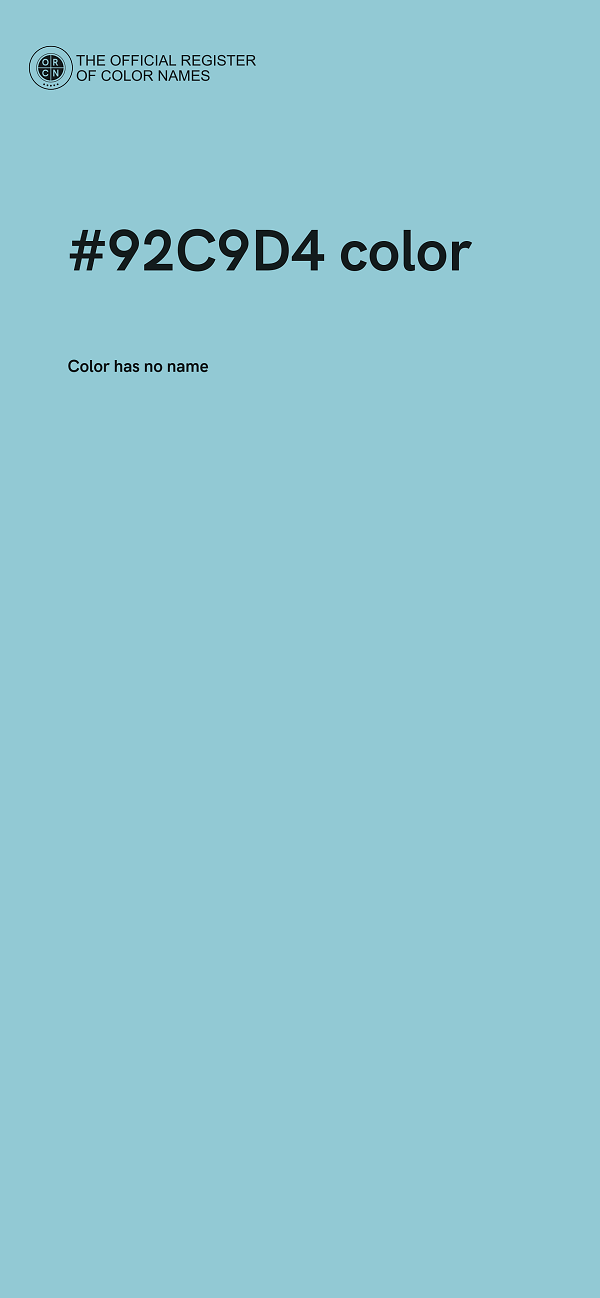 #92C9D4 color image