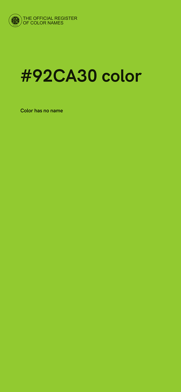 #92CA30 color image