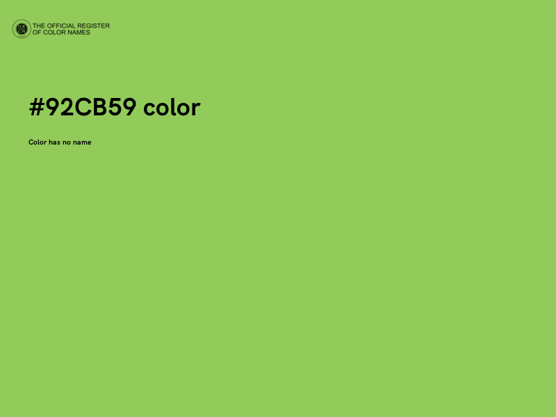 #92CB59 color image