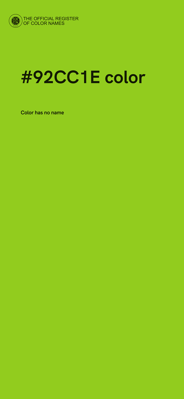 #92CC1E color image