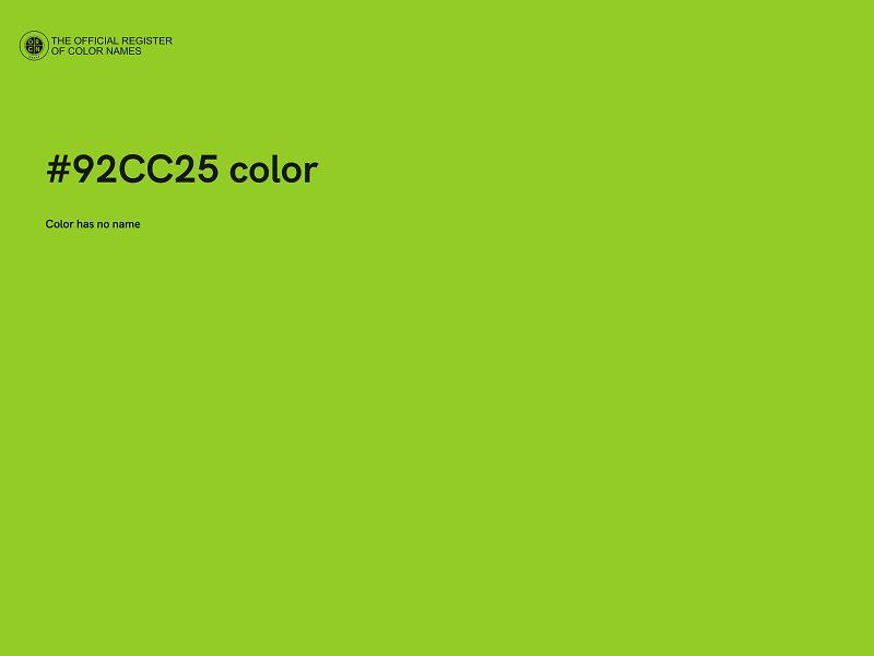 #92CC25 color image