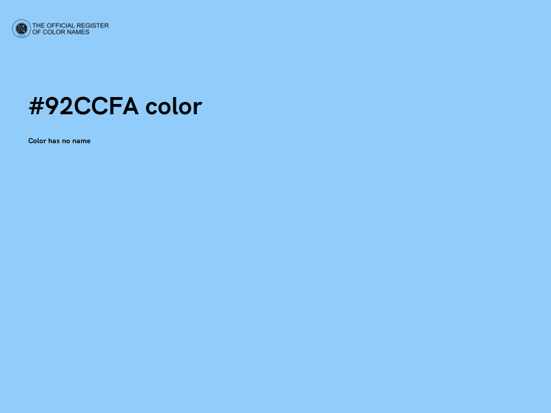 #92CCFA color image