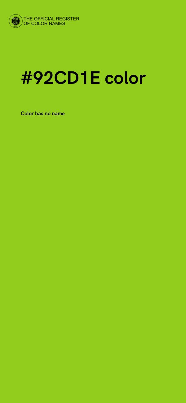 #92CD1E color image