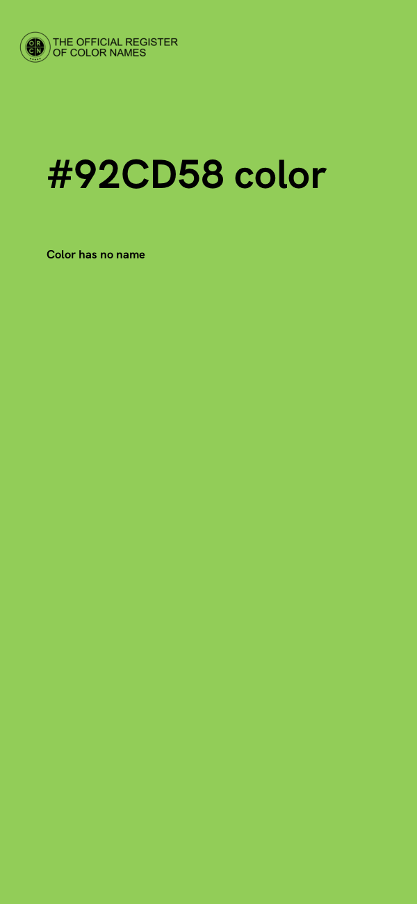 #92CD58 color image
