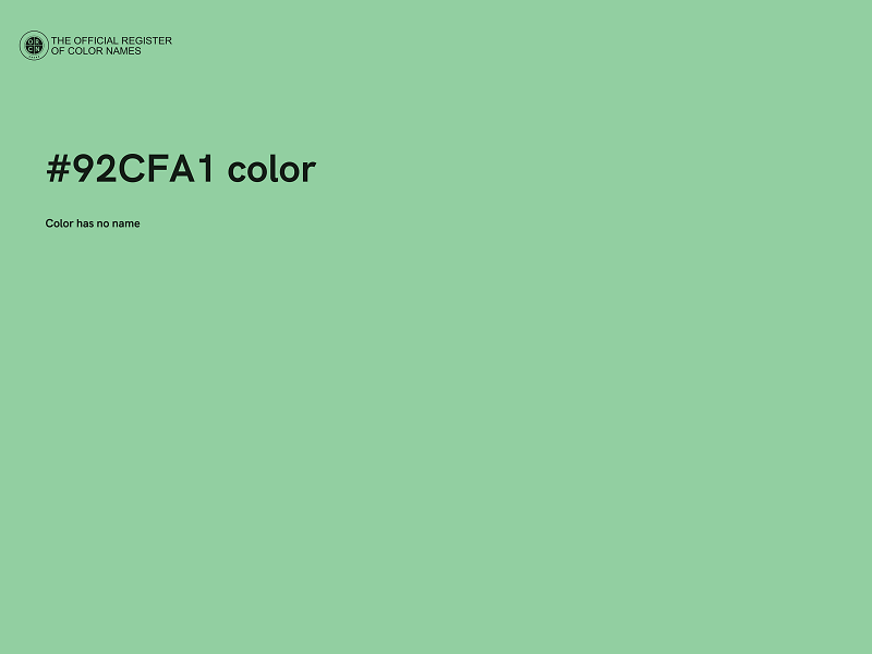 #92CFA1 color image