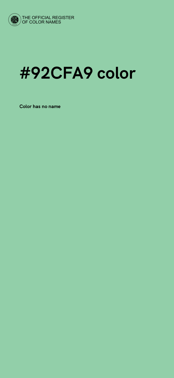 #92CFA9 color image