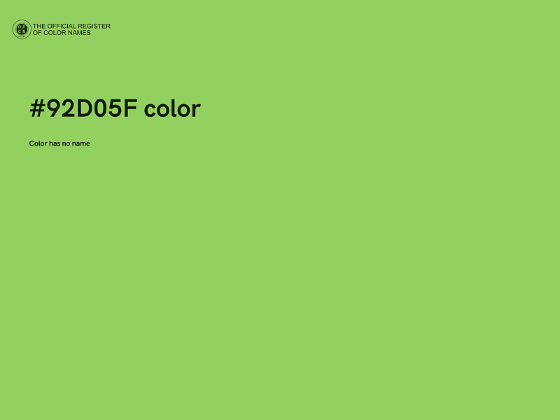 #92D05F color image