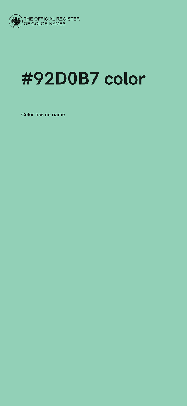 #92D0B7 color image