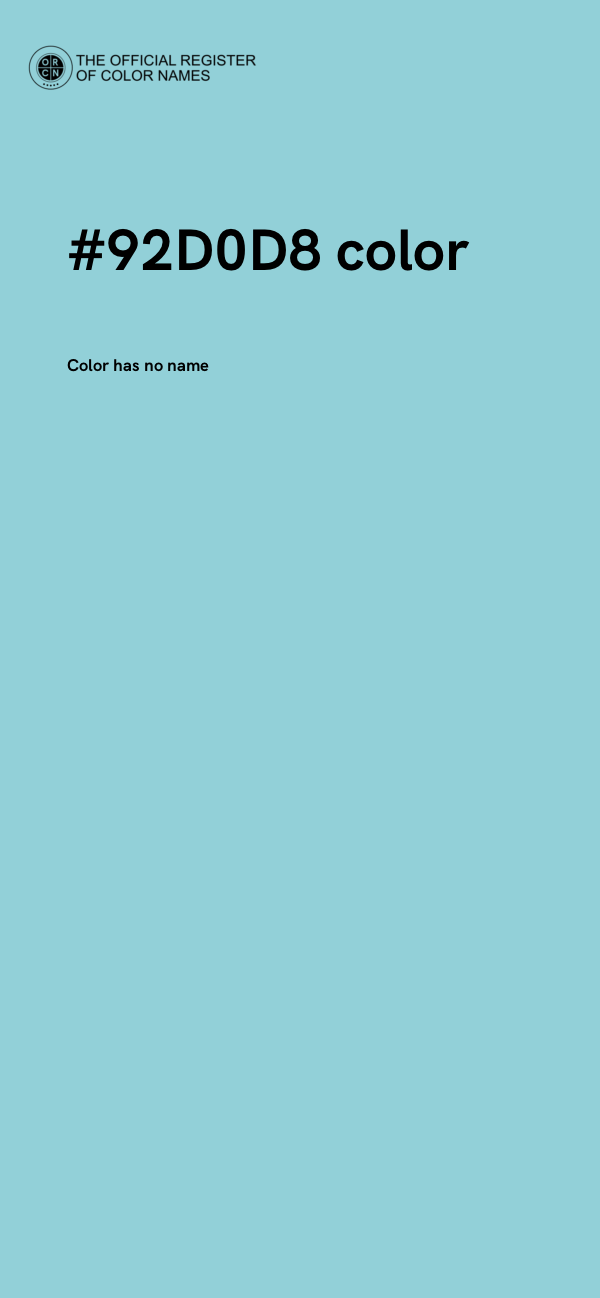 #92D0D8 color image