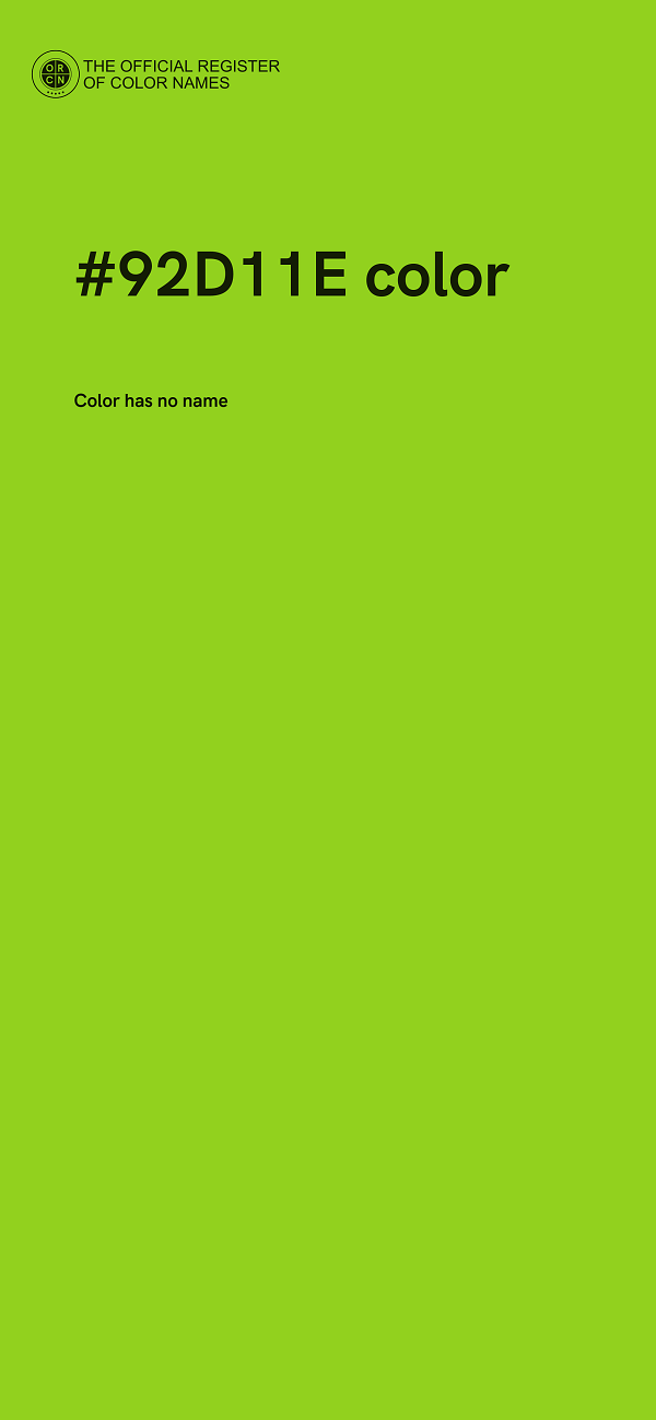 #92D11E color image