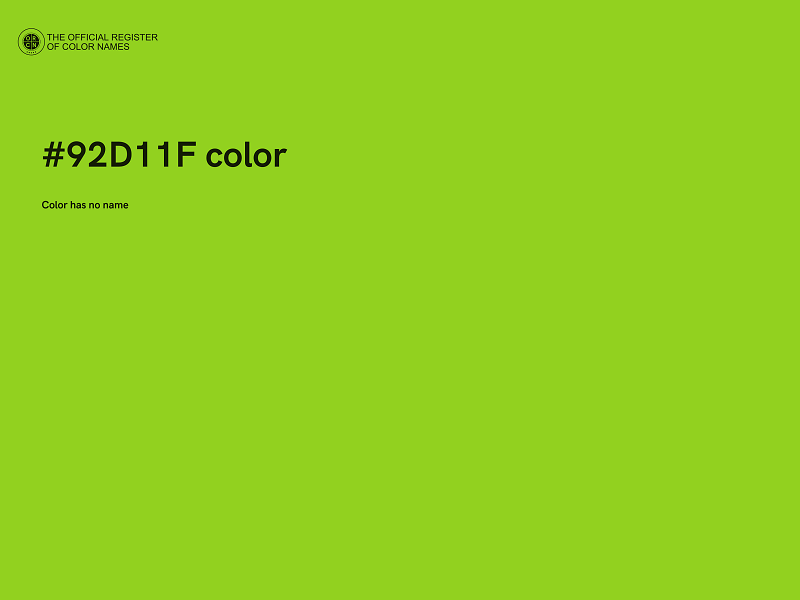 #92D11F color image