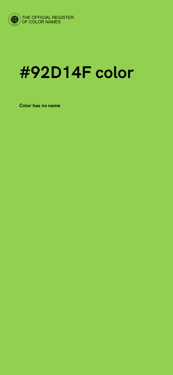 #92D14F color image