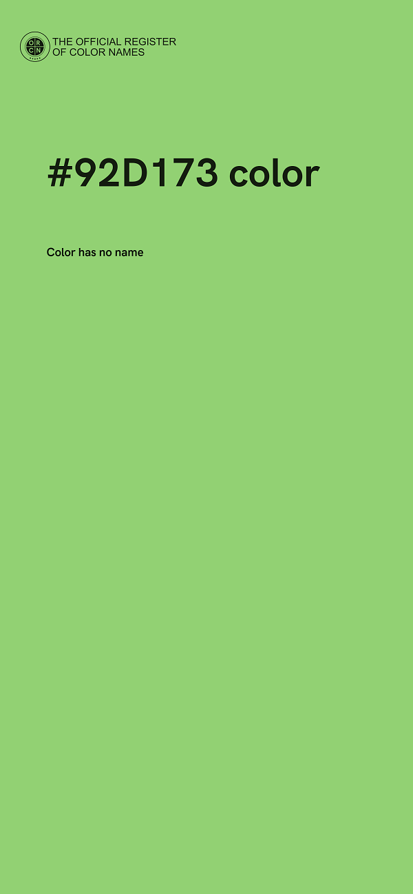#92D173 color image