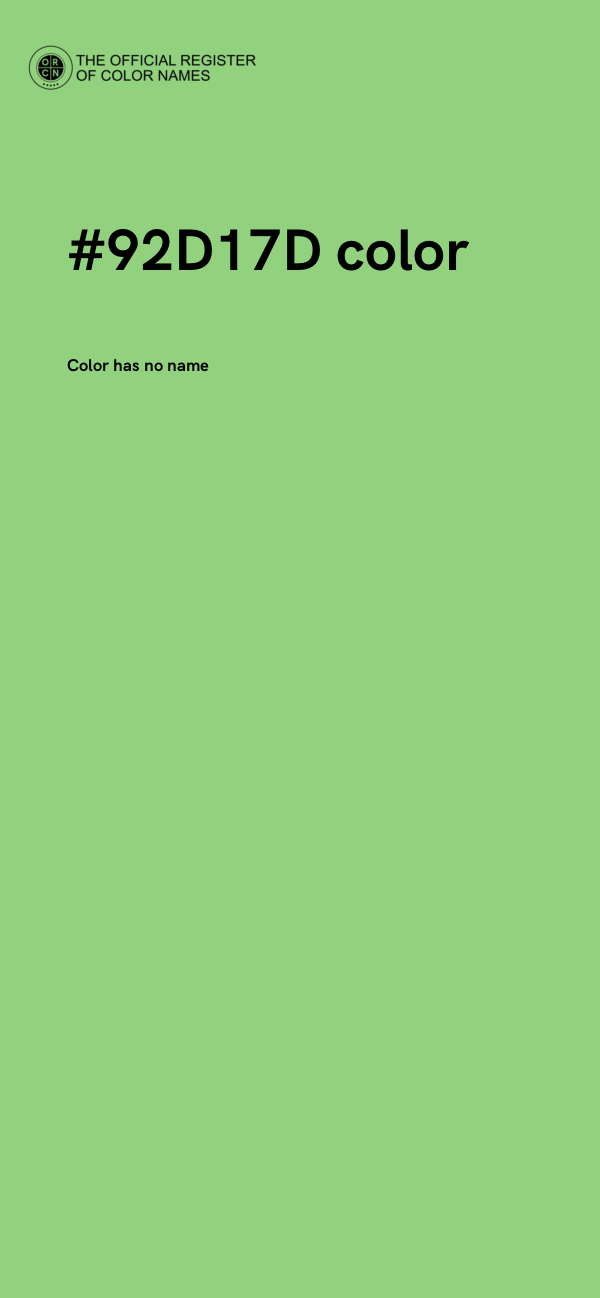 #92D17D color image