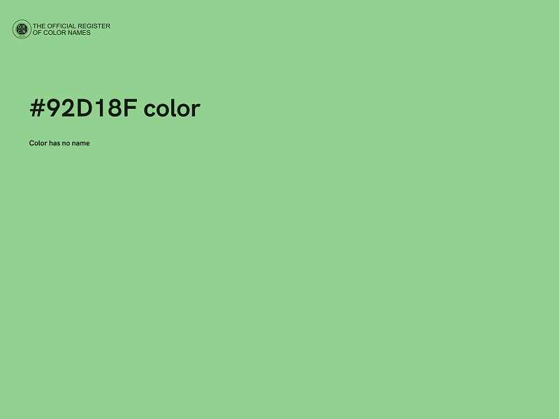 #92D18F color image