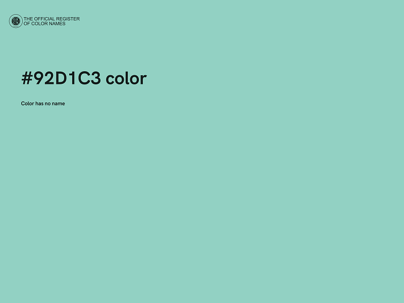 #92D1C3 color image