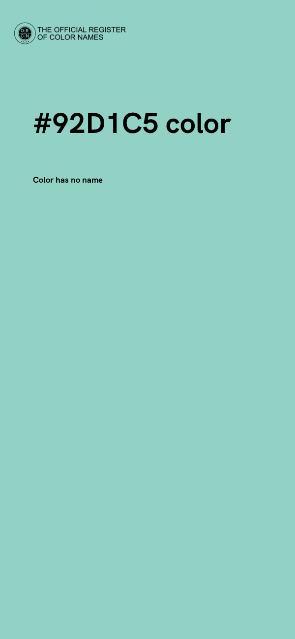 #92D1C5 color image