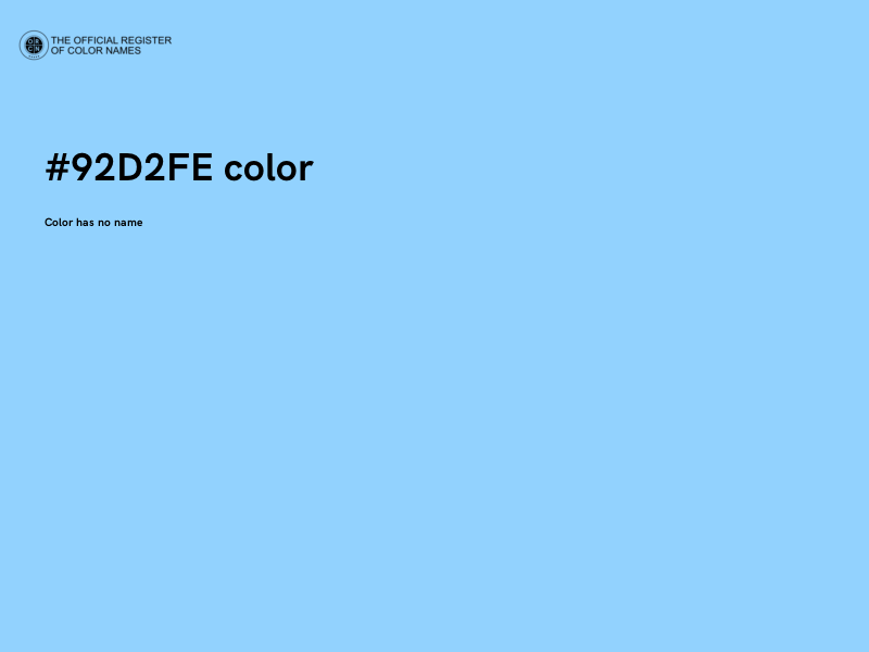#92D2FE color image