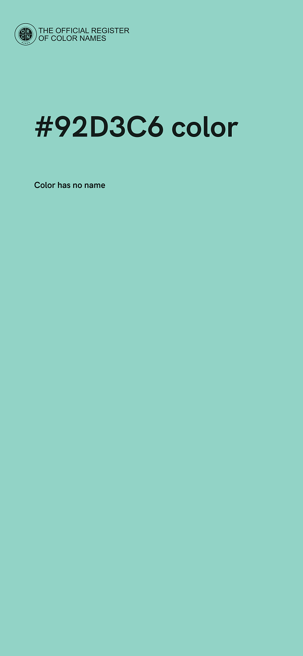 #92D3C6 color image