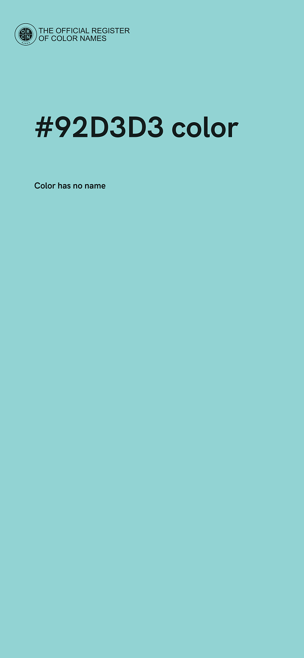 #92D3D3 color image
