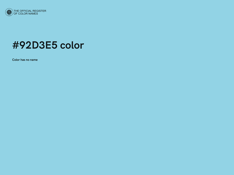 #92D3E5 color image