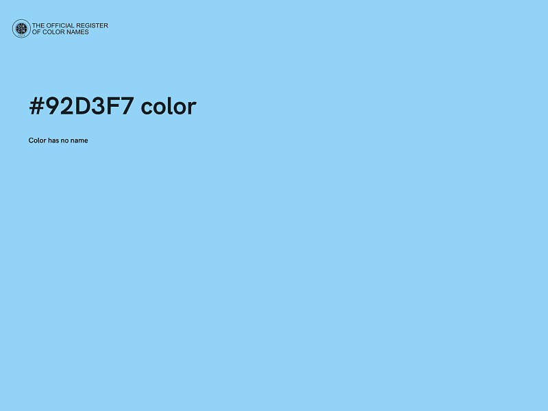 #92D3F7 color image