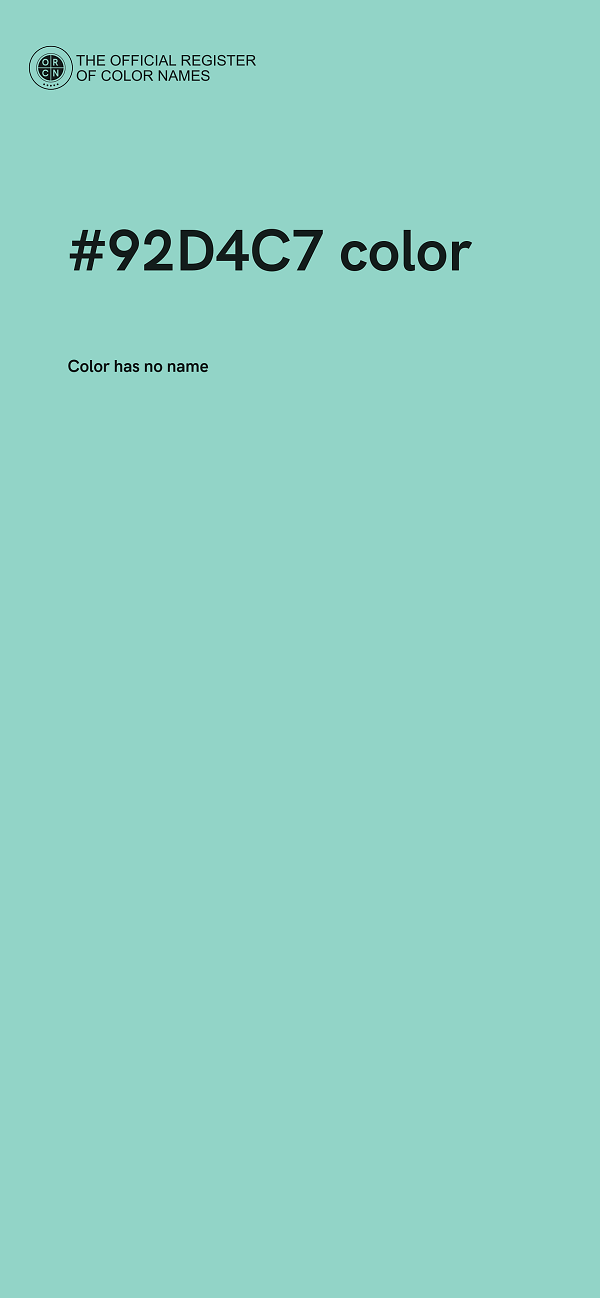#92D4C7 color image