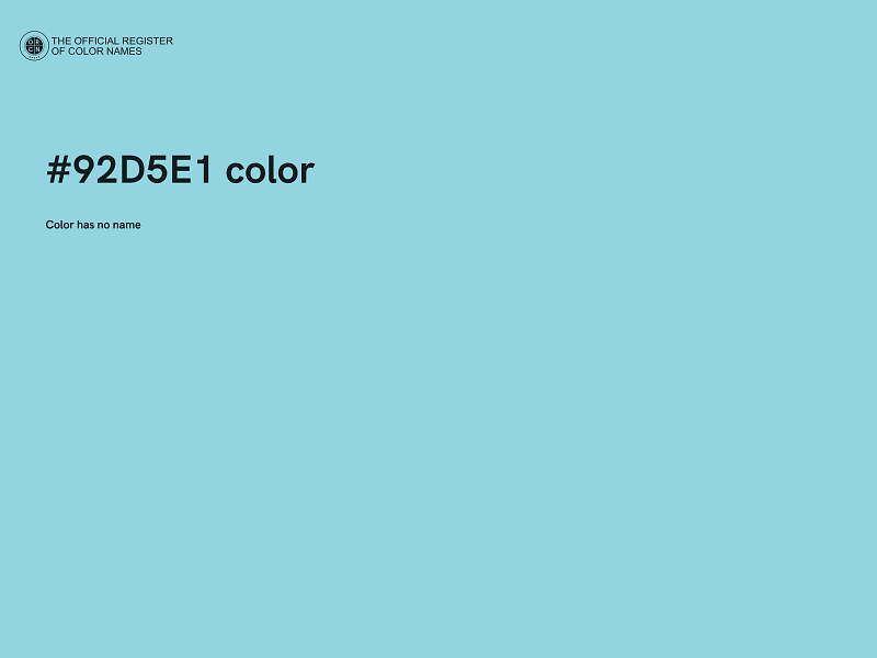 #92D5E1 color image