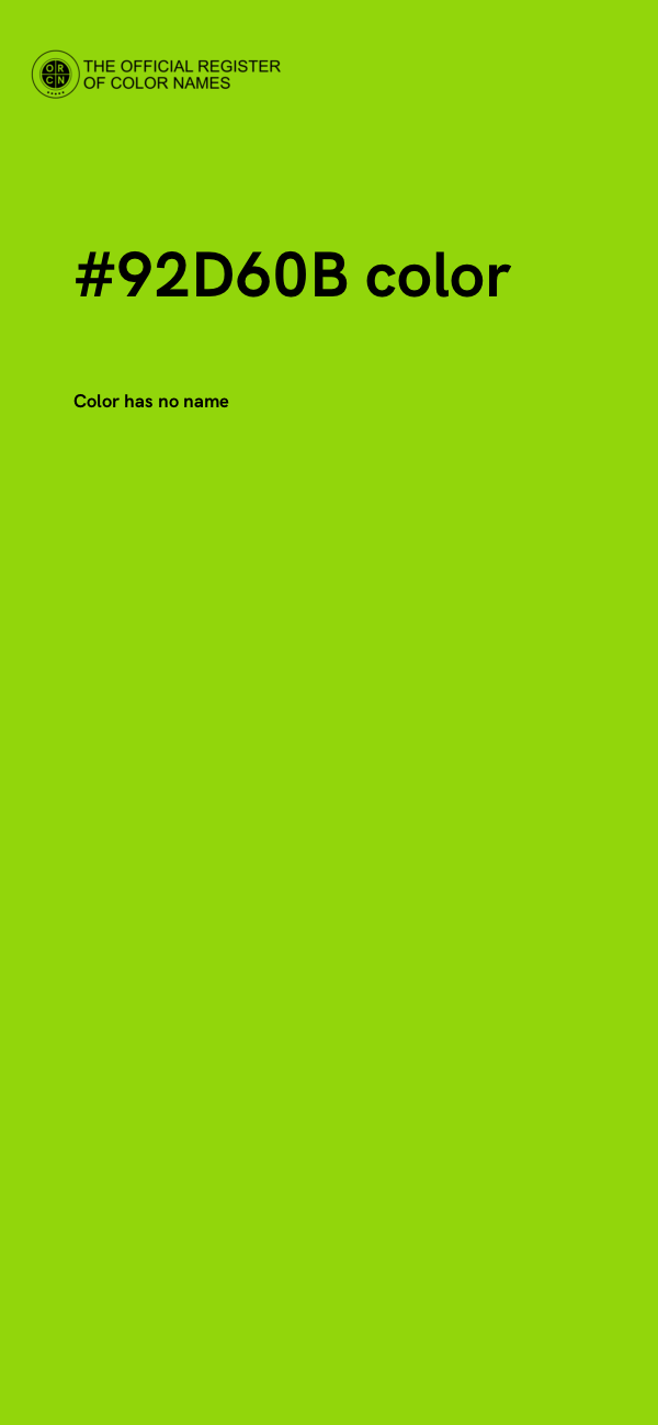#92D60B color image