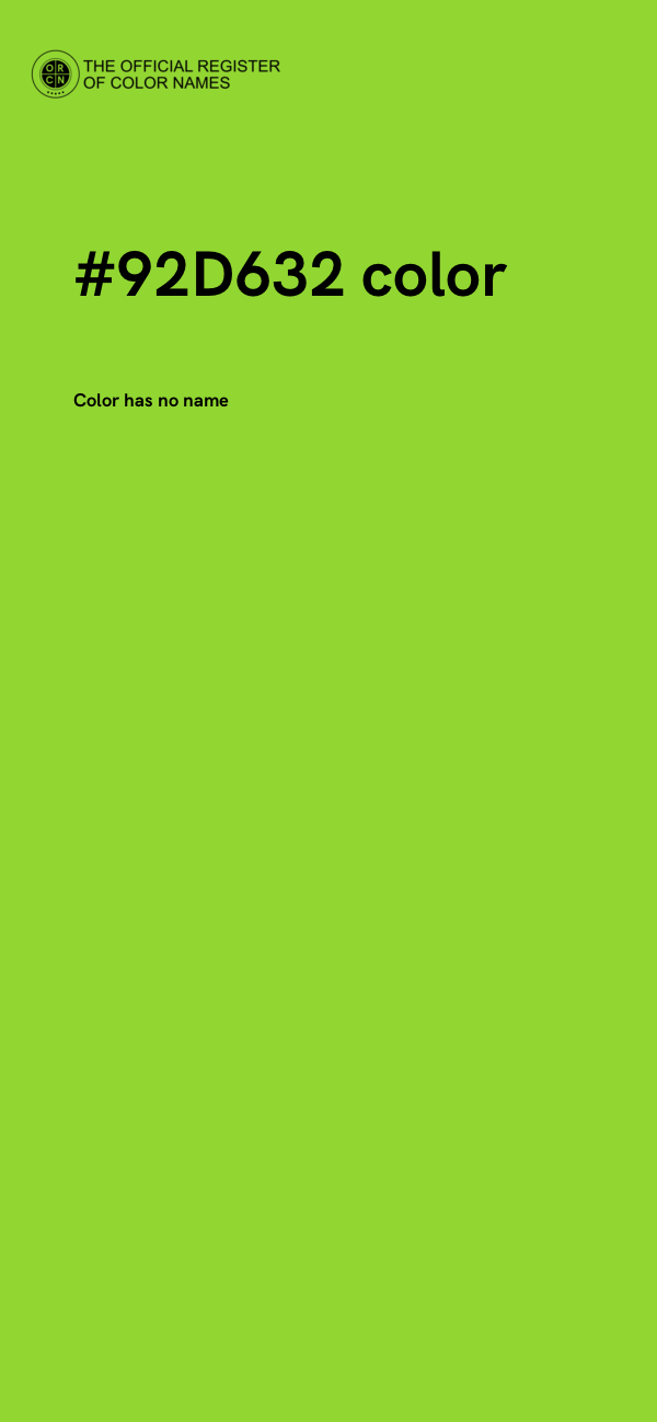 #92D632 color image