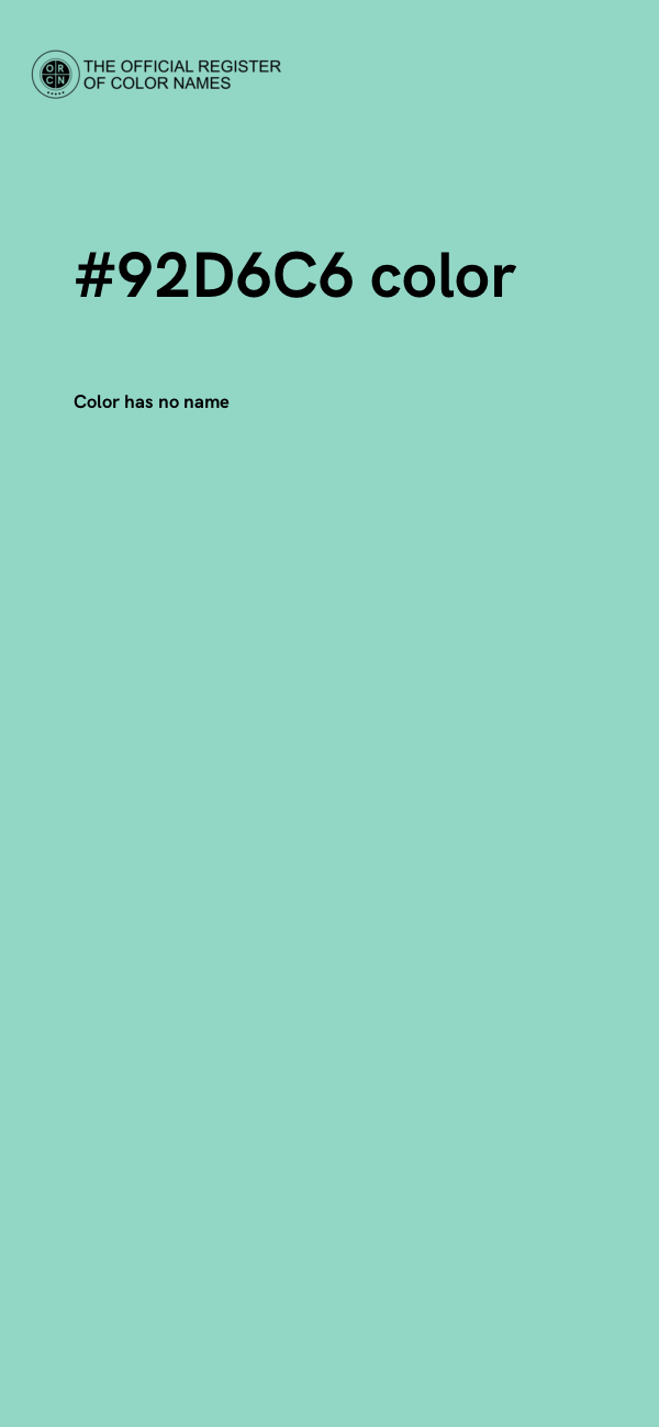 #92D6C6 color image