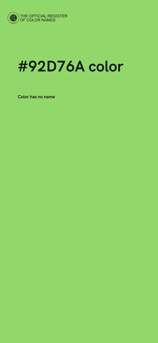 #92D76A color image