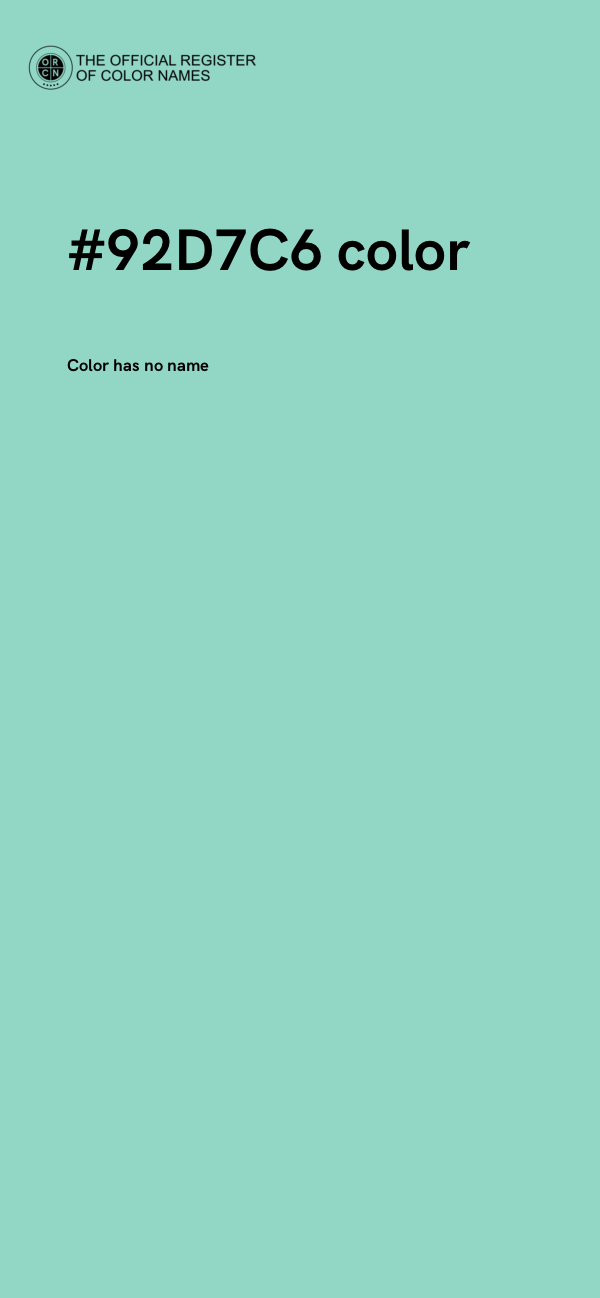 #92D7C6 color image