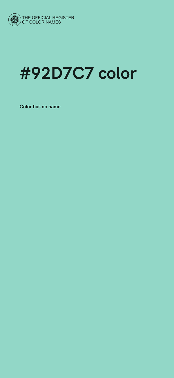 #92D7C7 color image