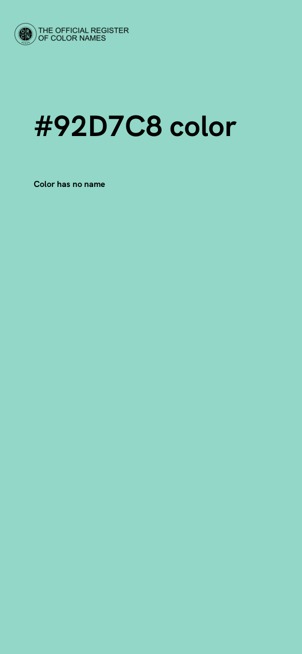 #92D7C8 color image