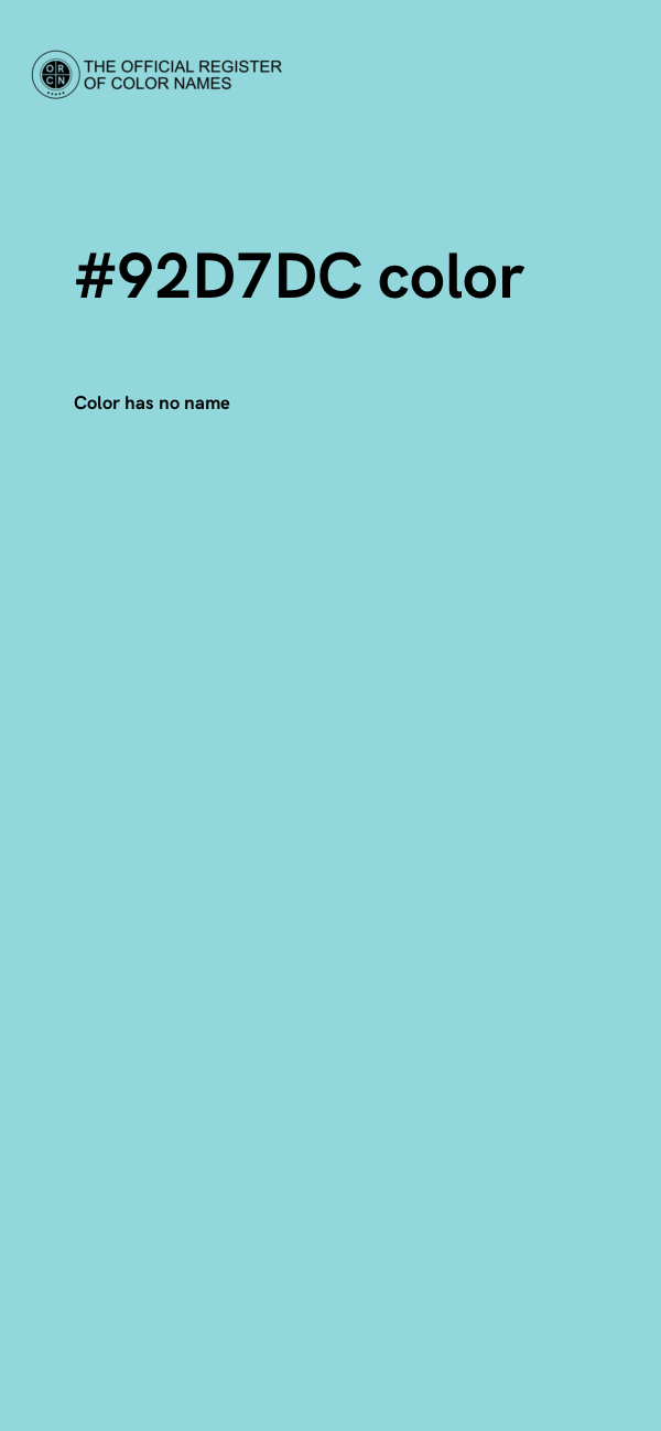 #92D7DC color image