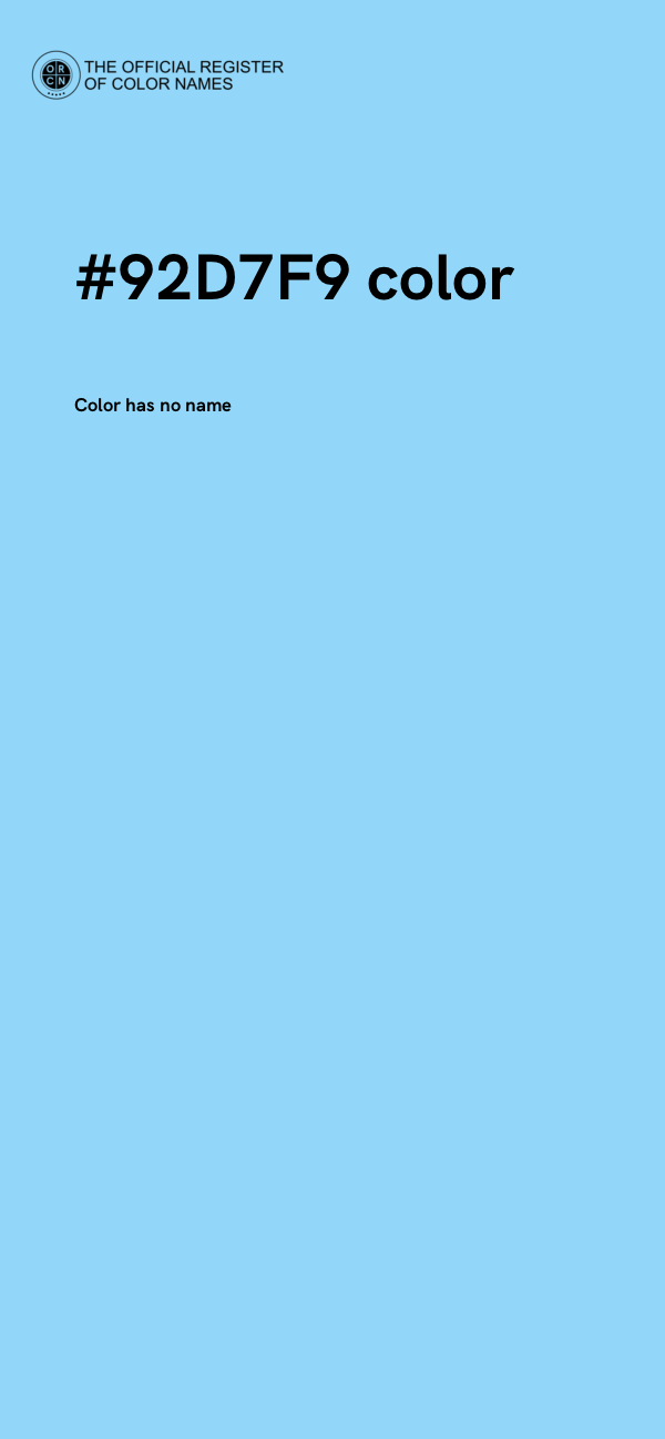 #92D7F9 color image