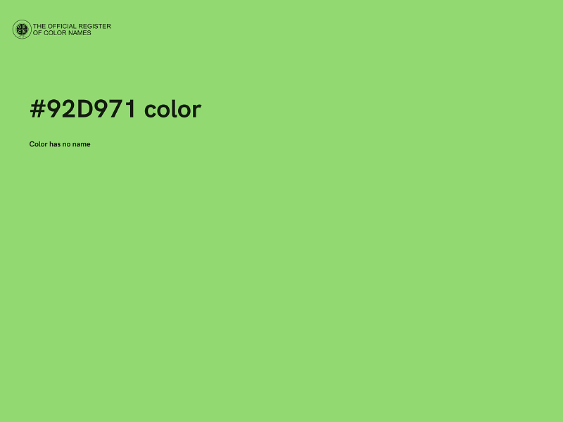 #92D971 color image