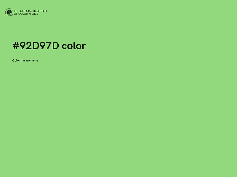 #92D97D color image