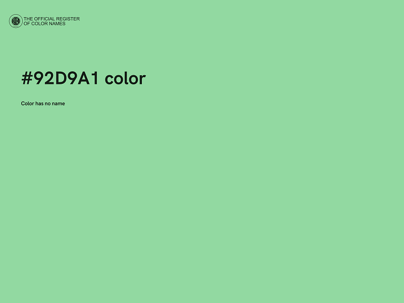 #92D9A1 color image