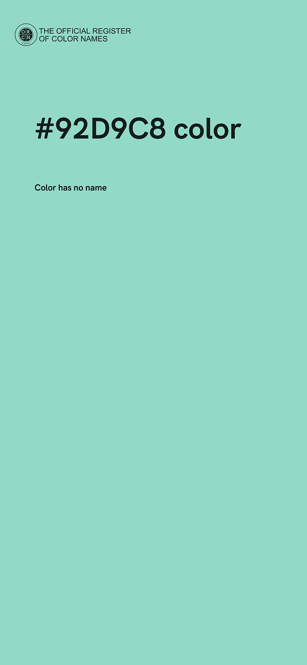 #92D9C8 color image