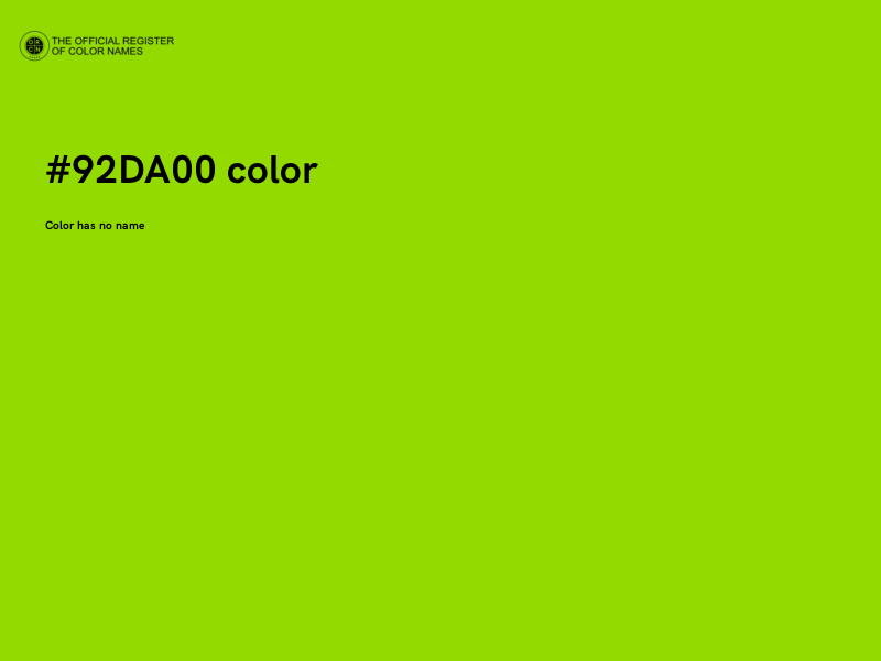 #92DA00 color image