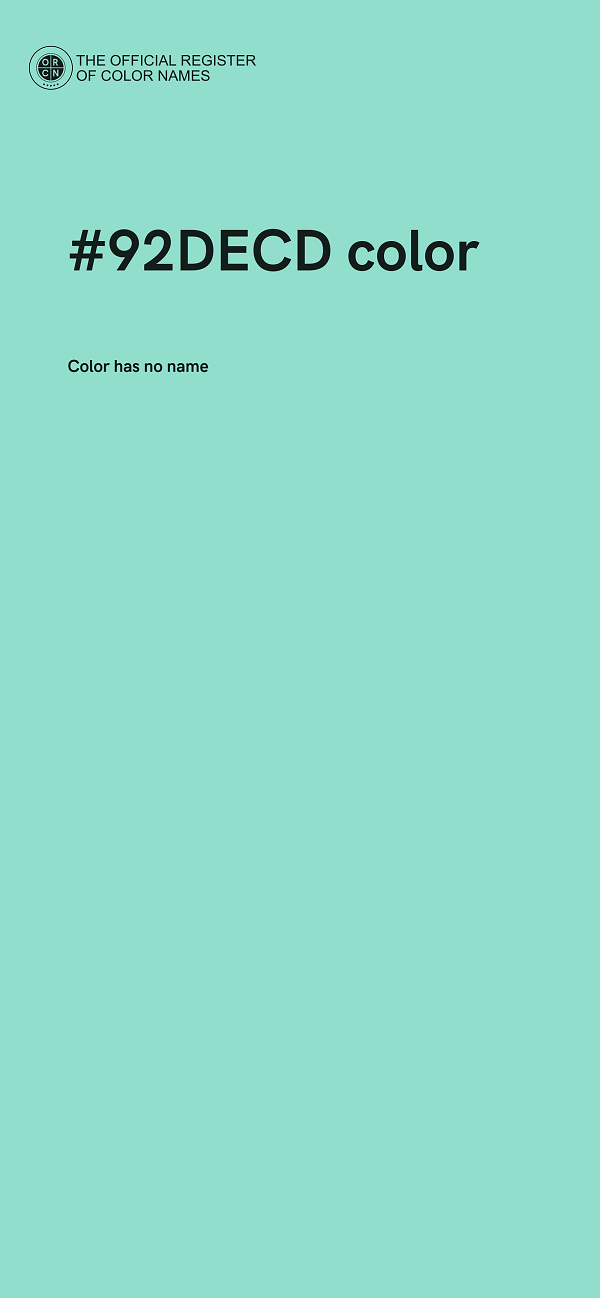 #92DECD color image
