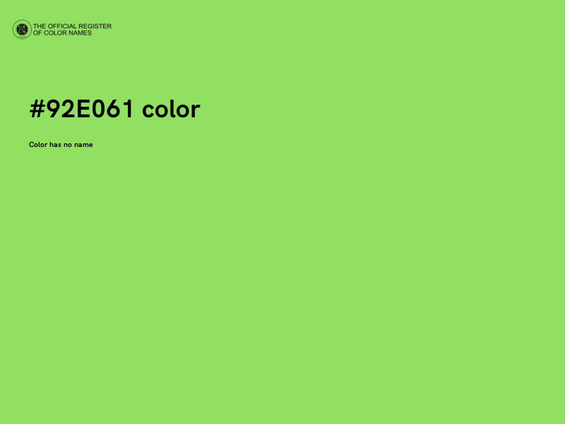 #92E061 color image