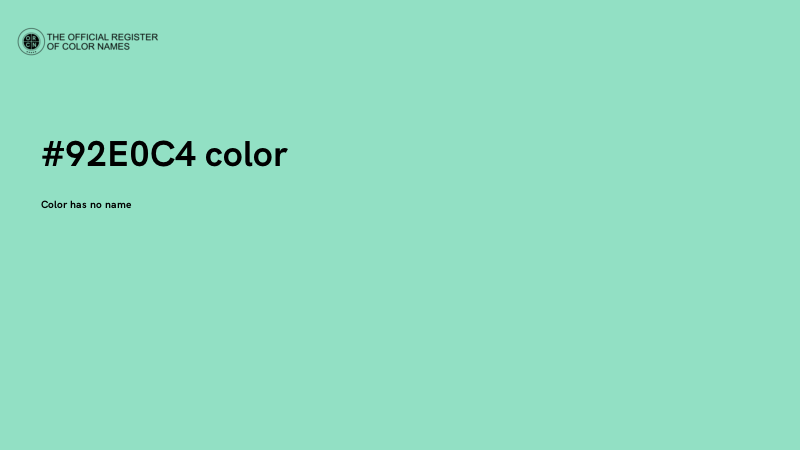 #92E0C4 color image