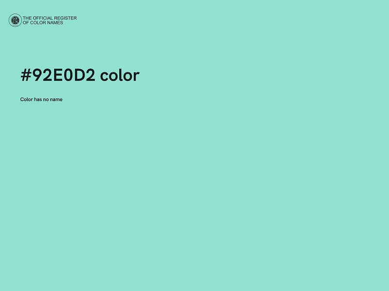 #92E0D2 color image