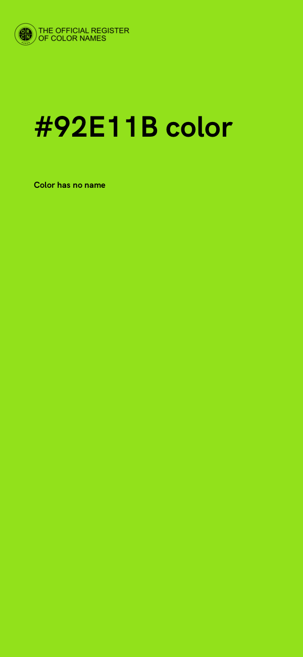 #92E11B color image