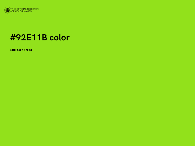 #92E11B color image