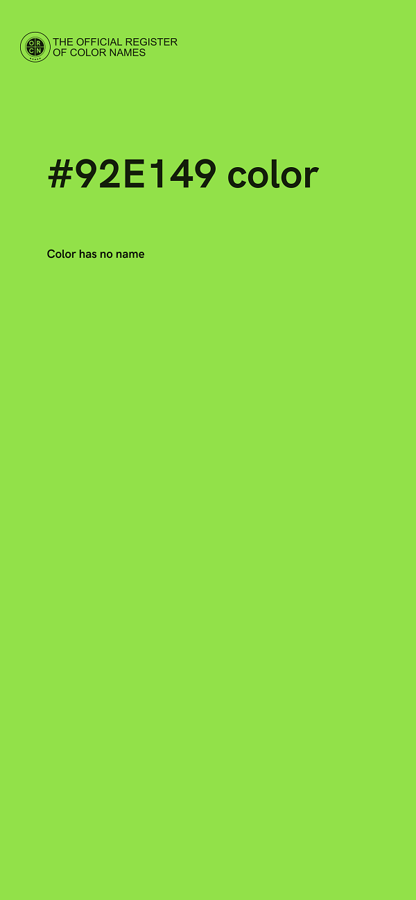 #92E149 color image
